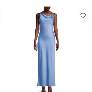 Significant Other Light Blue Backless Dress